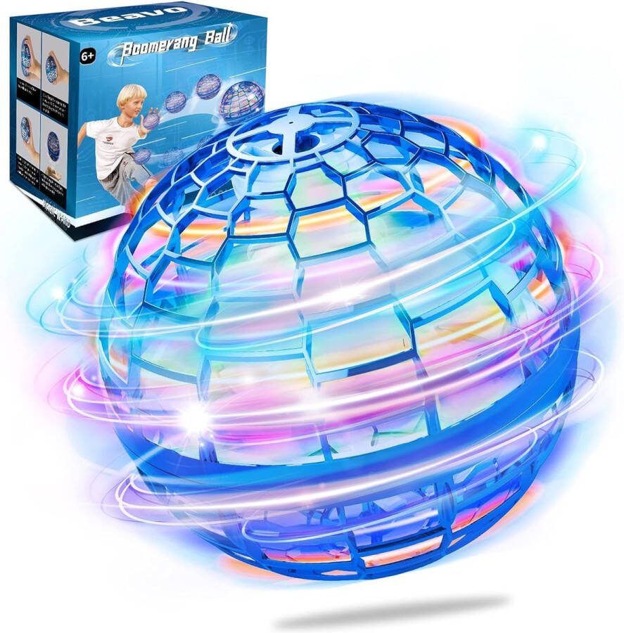 Vliegende Bal Speelgoed Cool Magic Controller Spinner Mini Drone LED-verlichting 360 ° draaibare vliegende ruimte Orb voor kinderen volwassenen Boemerang bal binnen buiten