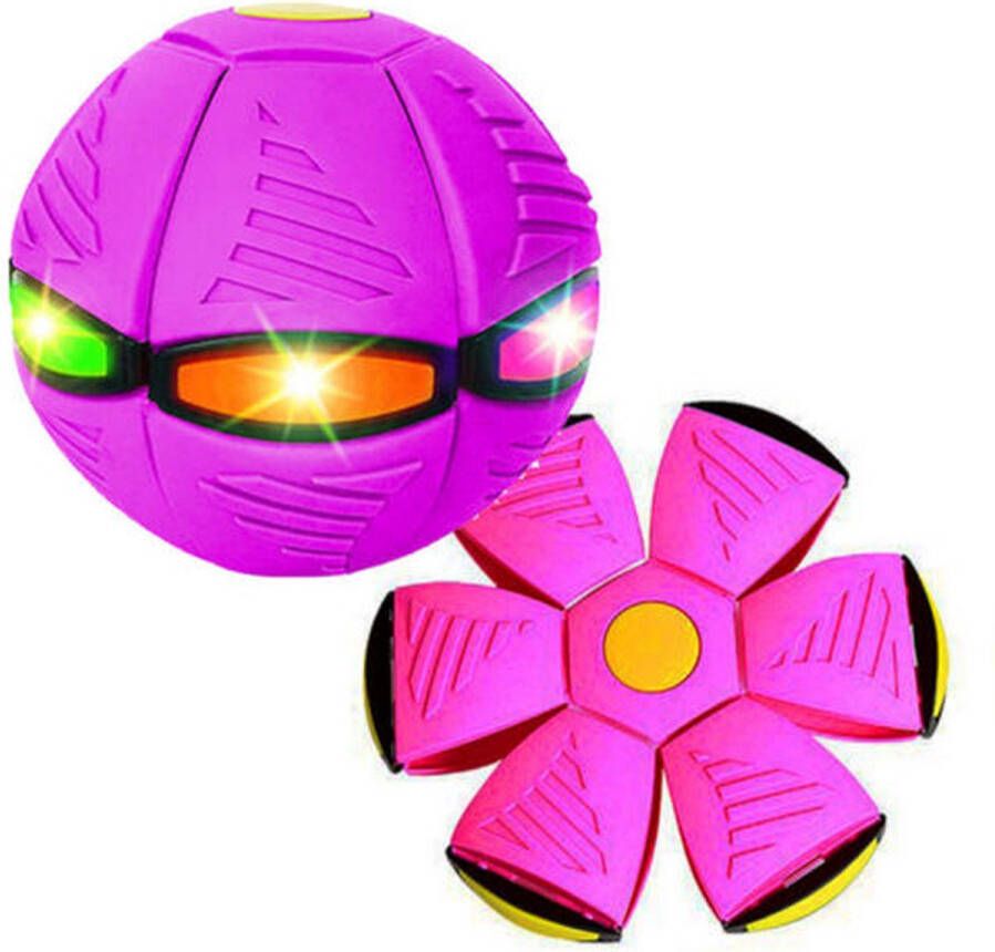 Vliegende ufo bal LED Roze Huisdier speelgoed Creatieve decompressie bal Binnen en buiten gebruik