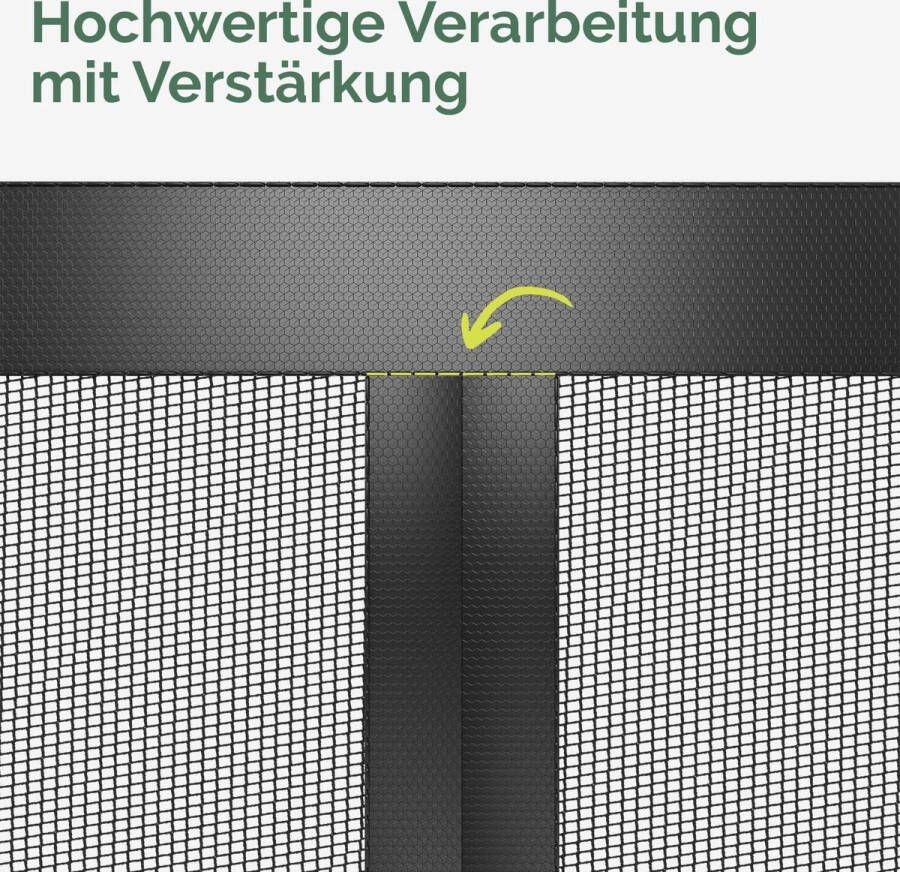 Vliegengaas voor deur 70 x 200 cm hoogwaardig vliegennet voor balkondeur camper- en caravandeur met magneet smalle vliegendeur zwart balkondeur gordijn met sterke magneten