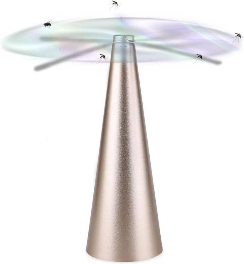 Vliegenverjager voor op tafel elektrische vliegenafweer tafelventilator vliegenbescherming insectenbescherming voor feestjes camping restaurants barbecuewinkels goud Vliegenverjager voor op tafel