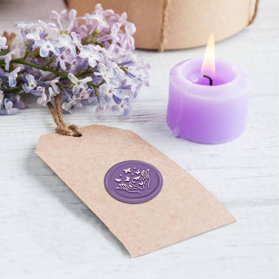 Vlinder Wax Seal Stempel Handen Afdichting Wax Stempel 30mm 1.18inch Verwijderbare Messing Hoofd Afdichting Stempel Met Houten Handvat Voor Uitnodiging Envelop Kaarten Gift Scrapbooking Decor