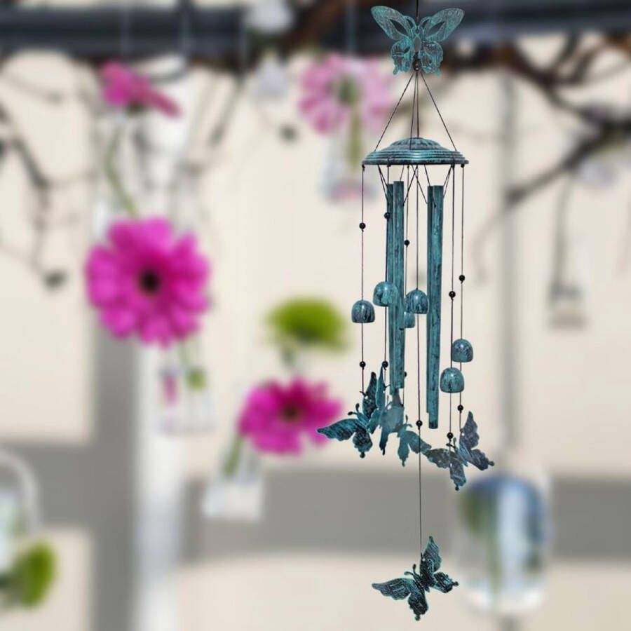 Vlinder windgong AFUNTA blauw metalen windgong buiten vlinder geschenken voor vrouwen vlinder decoraties outdoor decoraties tuin decor