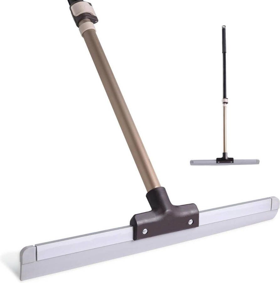 Vloertrekker met steel Zachte vloerwisser met telescopische handgreep voor douche-badkamer-keuken tegelglas-raam-marmer waterschuim verwijderen Vloertrekker met steel