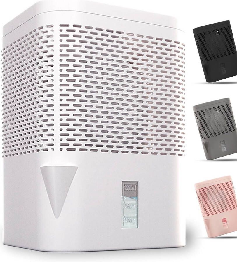 Vocht AirOne Luchtontvochtiger zonder stroom tot 23 m² 360 graden ventilatie kamerontvochtiger met schenktuit en 680 g luchtontvochtiger granulaat schimmel- en geurbescherming