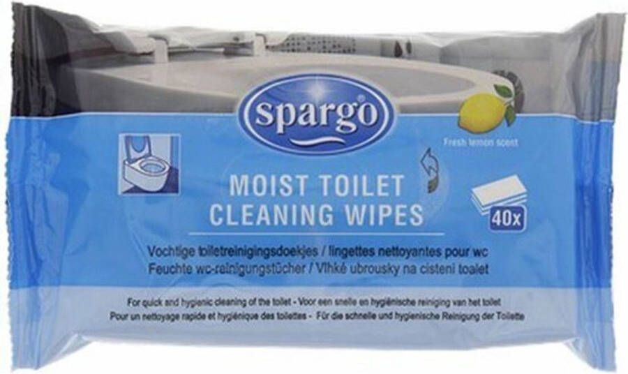 Vochtige toiletreinigingsdoekjes Blauw Wit Kunststof Set van 2 Toilet Reinigen Schoonmaak Schoonmaakmiddel Moist Toilet Cleaning Wipes