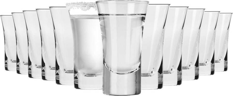 Vodka Shotglazen 12-delige set 45 ml perfect voor thuis restaurants en voor feestjes en evenementen vaatwasmachinebestendig