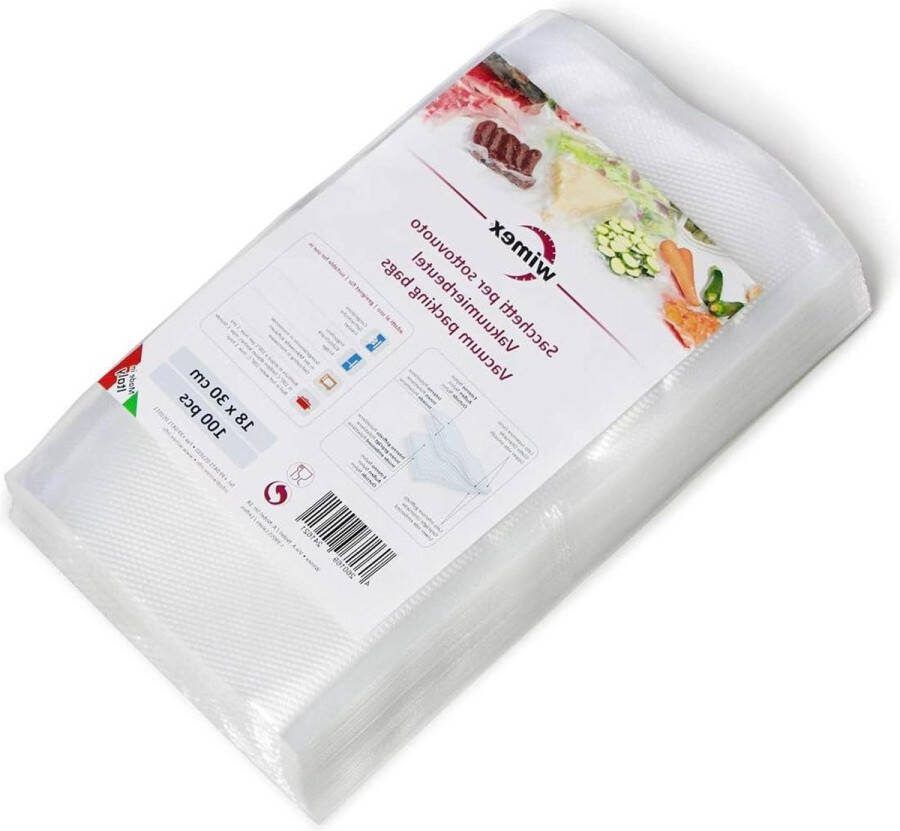 Voedingssealer rollen-zakken 18x30 cm 100st- BPA-vrij Sous-vide Compatibel met vacuümmachine