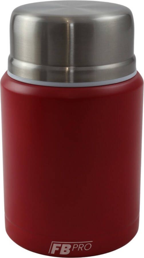 Voedselcontainer rood mokken thermos container voor eten en drinken compacte thermosbeker lunchbox roestvrij ook voor soep koffie en meer! RVS thermoskan lepel inbegrepen overal meenemen voor warm eten warmhouden