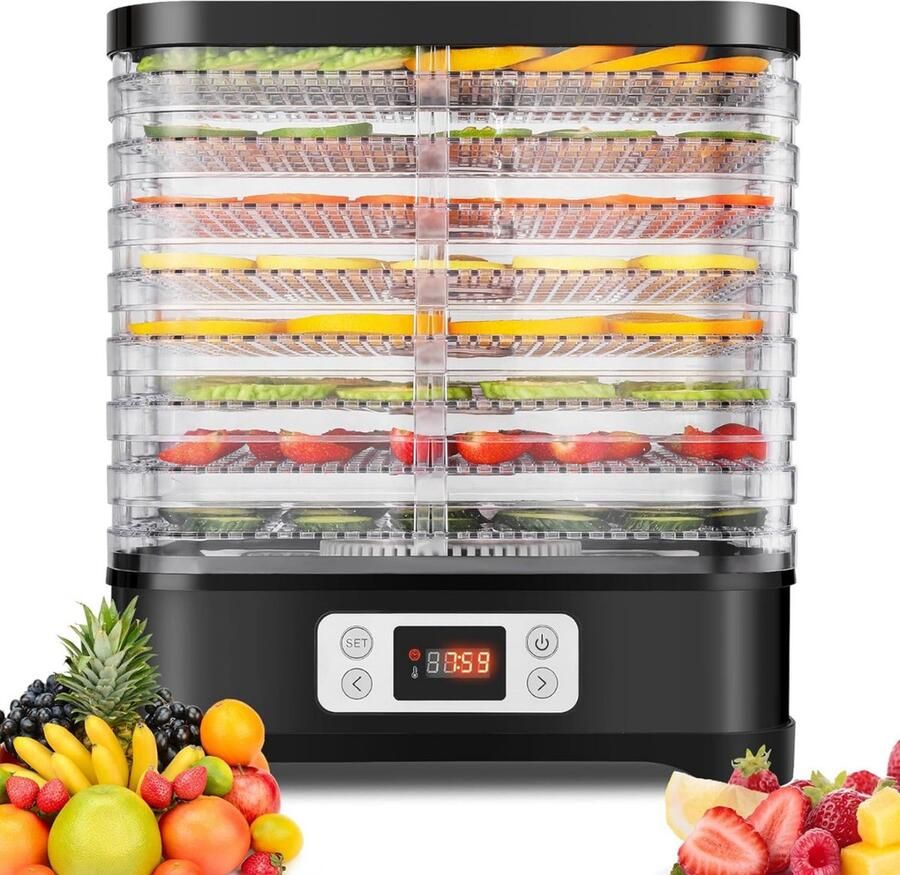 Voedseldroger Food Dryer Voor Groenten En Fruit Voor Kruiden & Vlees Droogoven 400W