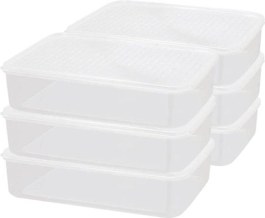 Voedselopslagcontainers set van 6 met deksels Bewaren Verse Containers Magnetron en Vaatwasser Kluis magnetron bakjes met deksel