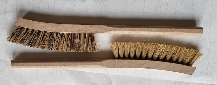 Voegenborstel schrobborstel hout 1 x tampico + 1 x union 28 cm