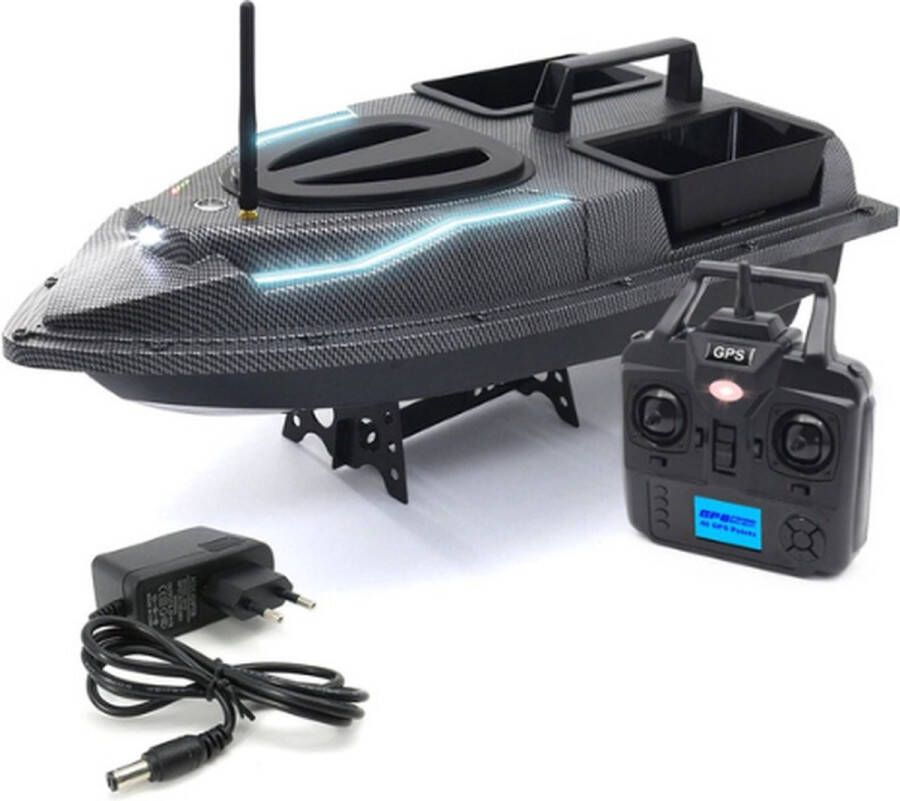 Voerboot – 2KG Laadvermogen 2 Voerbakken Verlichting – 500 meter bereik Voerboot Karper – Baitboat – Karpervissen