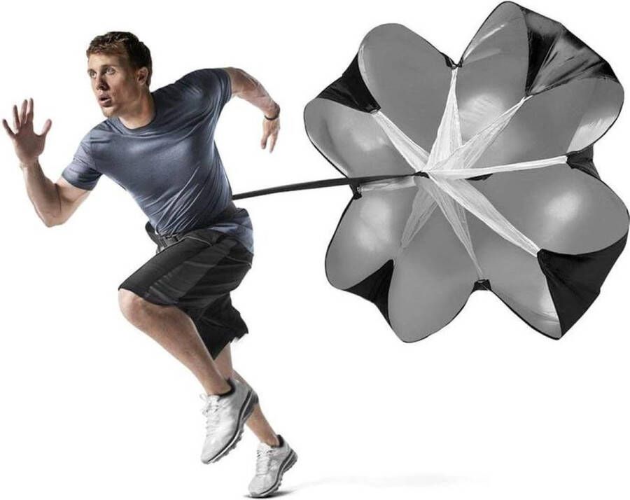 Voetbal Trainingsmateriaal Snelheid Training Running Paraplu 56 Inch Agility Power Vallen Weerstand Parachute Running Sprint Voetbal Sport Power Weerstand Apparatuur Voetbal Trainingsmateriaal