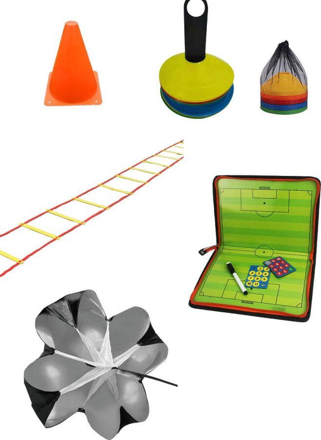 Voetbal Trainingsmateriaal Sporttas met voetbal Coachmap Loopladder Pionnen Trainingshoedjes Tactiekbord Boek Map Voor Voetbaltrainer Coach Voetbal accessoires