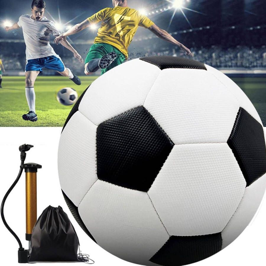 Voetbal zwart en wit klassiek voor binnen en buiten voetbalwedstrijd voor kinderen en volwassenen Voetalbal trainingsmateriaal