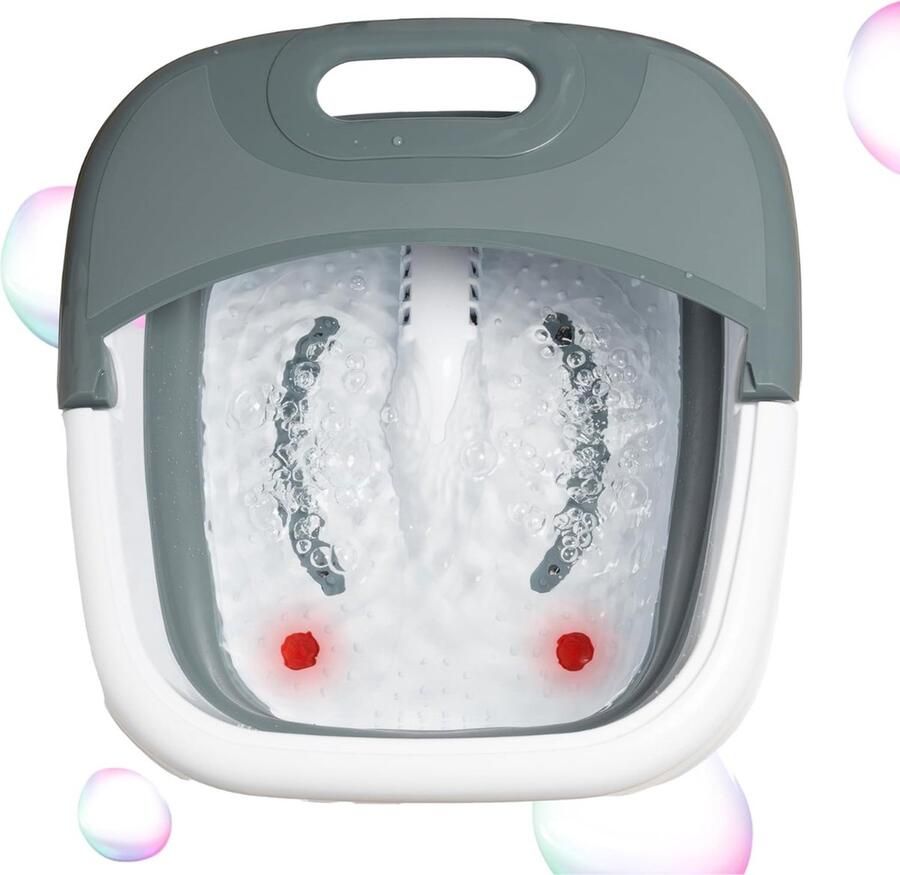 Voetenbad Bubbel Functie Inklapbare Voetenbad Opvouwbaar Voetbad Met Massagepunten Pedicure Zwembad Voetbad Geschikt voor Voetenbadzout en Voetenbaden