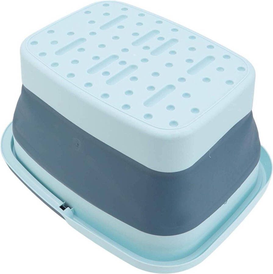 Voetenbad Portable Foot Spa Basin voor kamperen Opvouwbaar Bump Dot Design (Blauw)