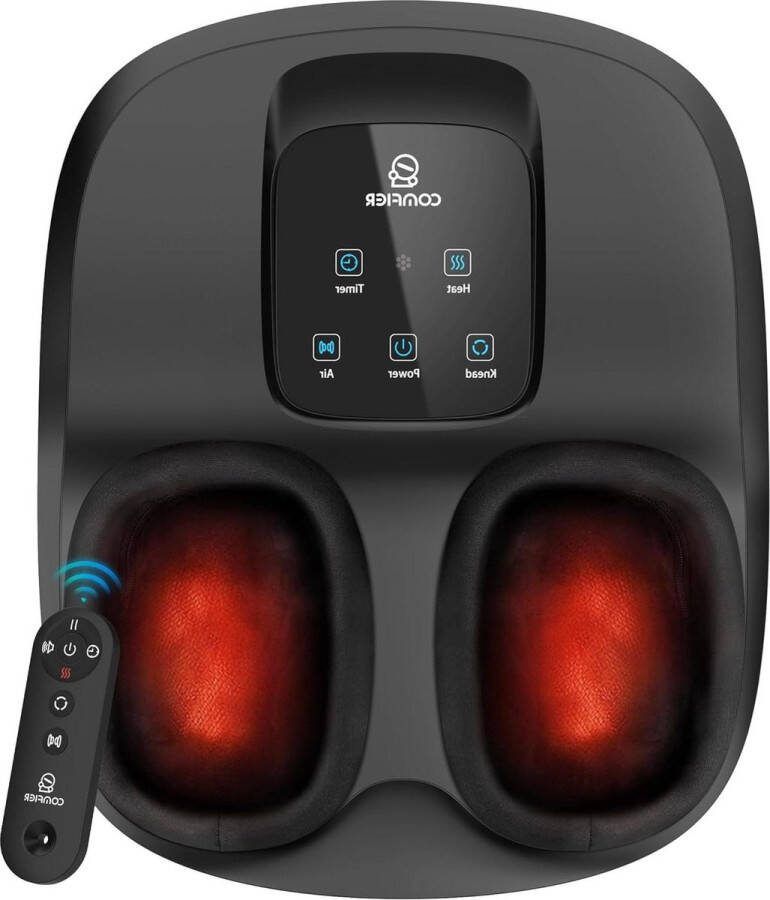 Voetmassage Shiatsu voetmassageapparaat met afstandsbediening en warmte compressie timers voor plantaire fasciitis neuropathie