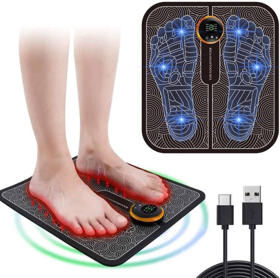 Voetmassageapparaat Voetmassage Elektrische EMS Massage Mat voor Voeten en Benen Stimulator met USB Massager
