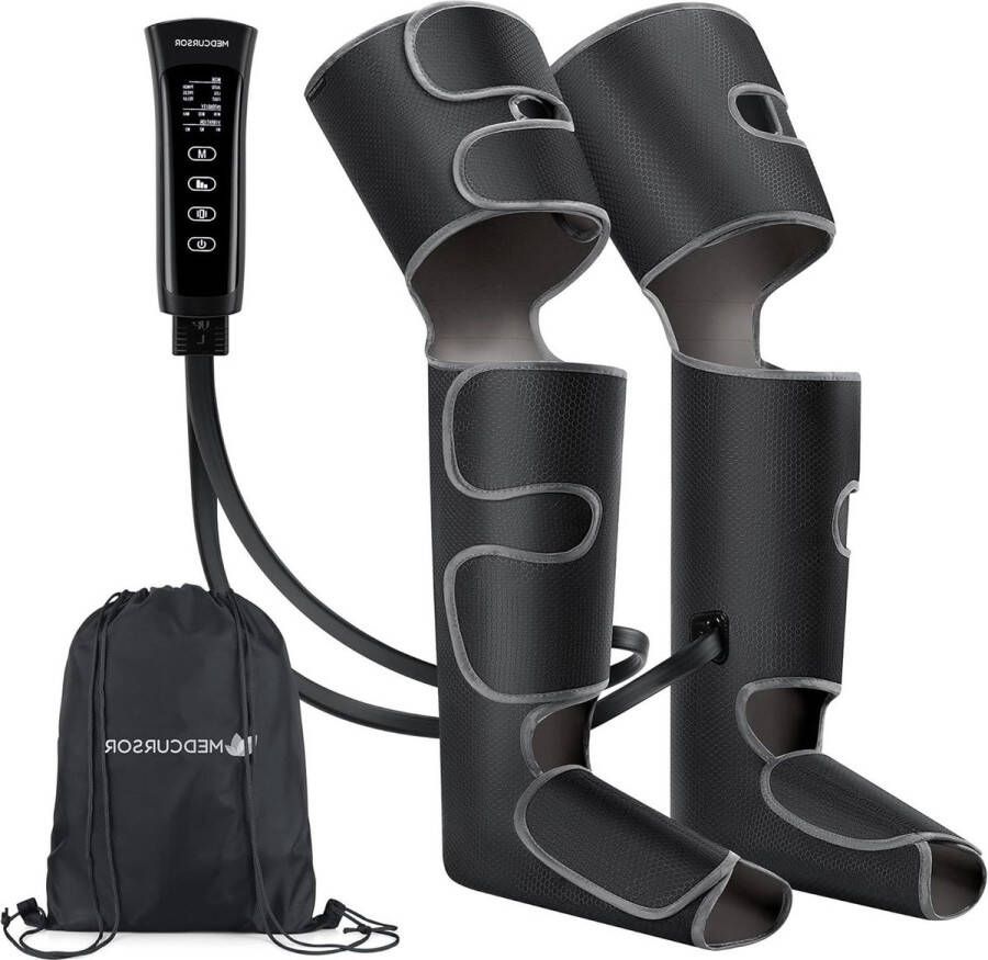 Voetmassageapparaat Voetmassage luchtcompressie 3-in-1 beenmassage voor kuiten dijen en voetmassage 6 modi 3 intensiteiten helpt bij spierontspanning