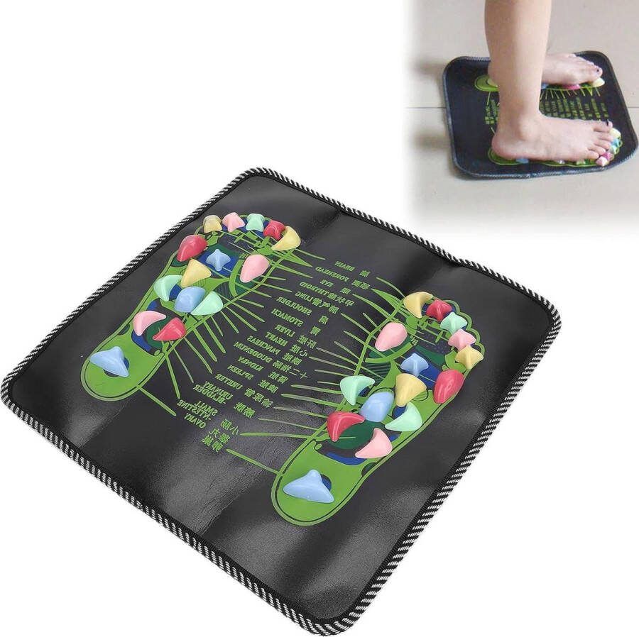 Voetmassageapparaat Voetmassage Mat Loop Stone Voet Been Pijn Verlichten Relief Walk Massager Mat Cobblestone Voet Massage Kussen Reflexologie Mat Acupoint Fysieke Massage Voet Pad Pijnbestrijding Gezondheidszorg