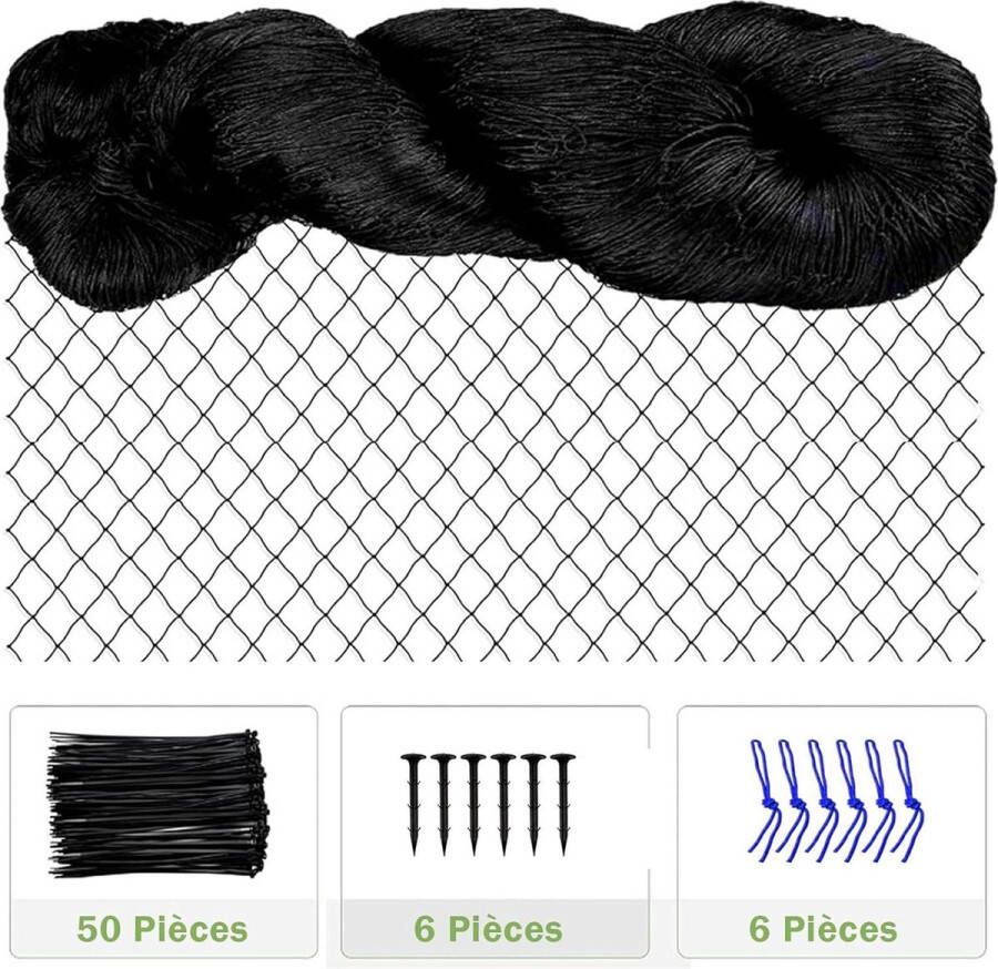 Vogelnet 7.5 x 15 m vogelbeschermingsnet kippennet weer- en uv-bestendig bird netting