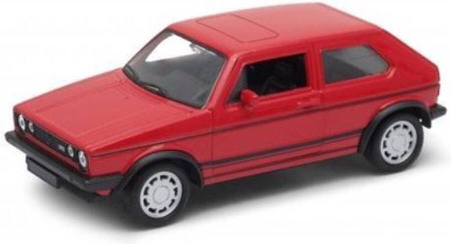 Volkswagen Golf I GTI (Rood) (10 cm) 1 34 Welly [Modelauto Schaalmodel Miniatuurauto]