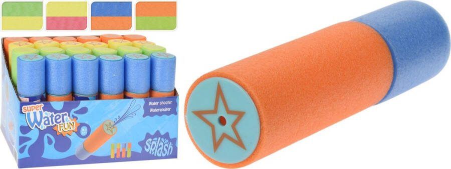 Voordeelset 4x speelgoed waterpistooltjes van foam 16 cm Foam waterspuiter mini