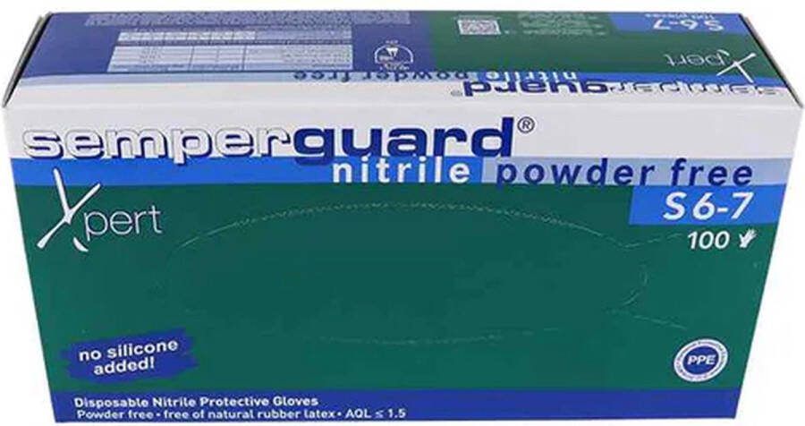 Voordeelverpakking van 10 x Semperguard latex handschoenen wit poedervrij IC small 100 stuks