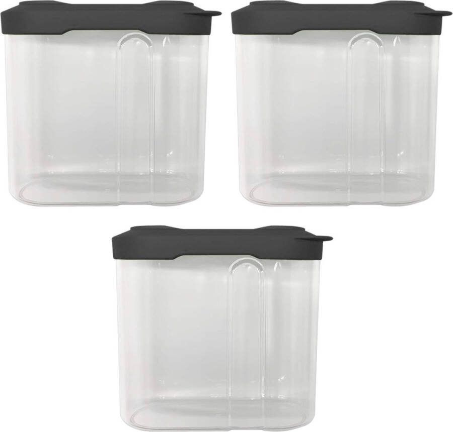 Voorraadcontainers (3 stuks) Best Kitchen + Life Tools 3 voorraaddozen vershouddozen geschikt voor alle soorten levensmiddelen met een volume van elk 1 liter (16 x 7 x 15 cm)