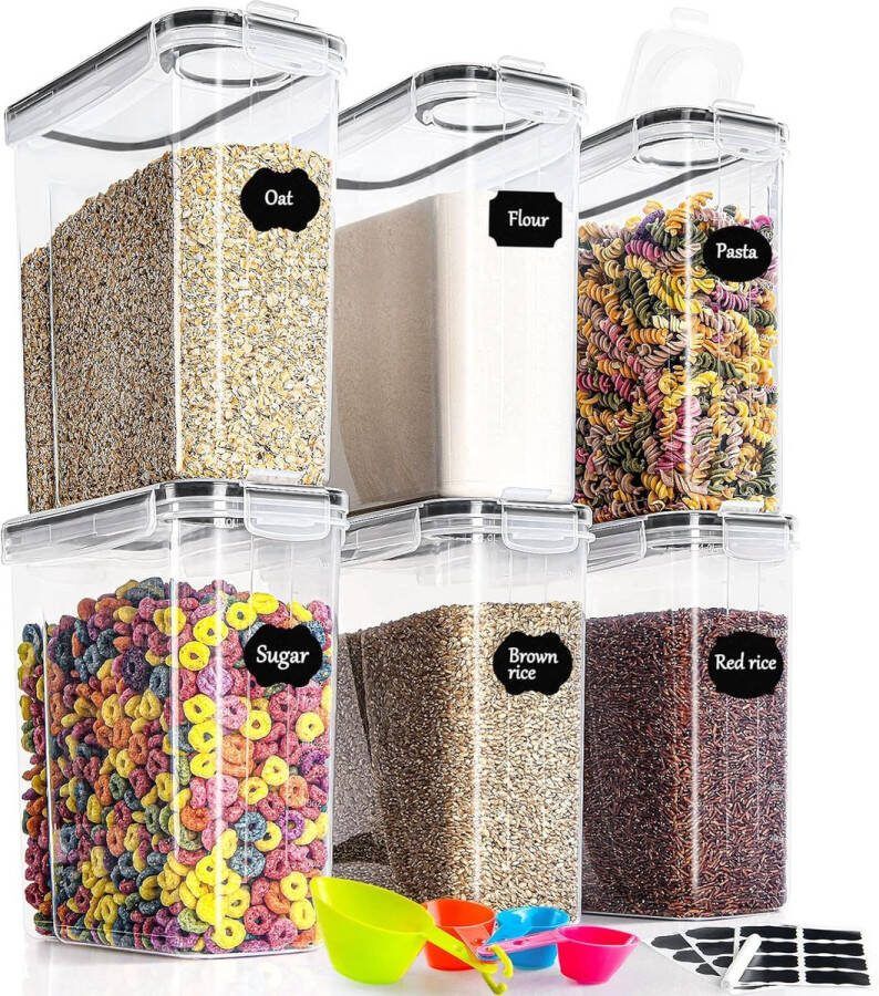 Voorraadcontainers van 4 liter set van 4 6