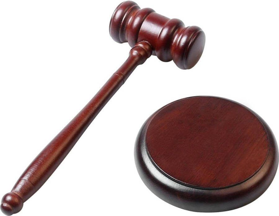 Voorzittershamer Houten Hamer Voorzittershamer Met Slagblok Veilinghamer
