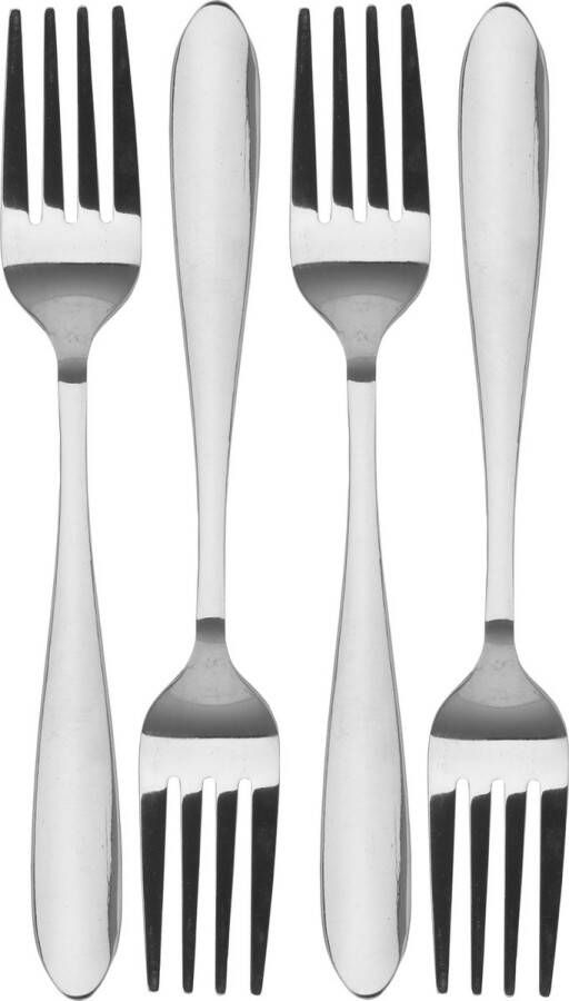 Vorken 12x RVS tafelbestek 19 5 cm dinervorken