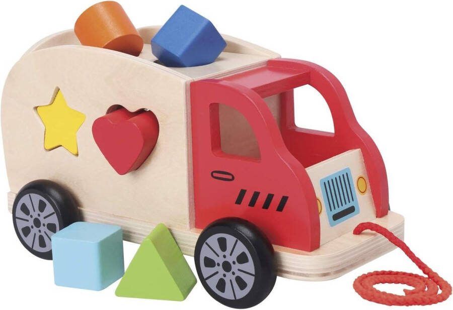 Vormenstoof Houten Vormentruck met Sorteerspel