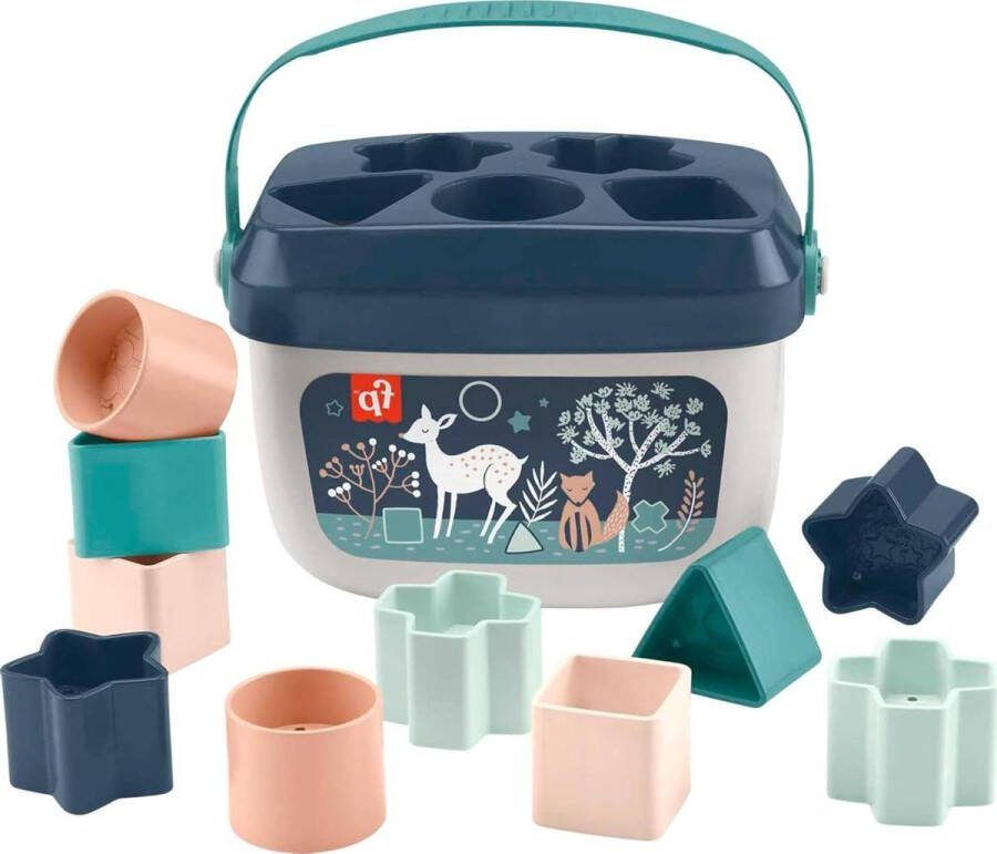 Vormenstoof Navy Fawn blokken set stapel- en sorteerspeelgoed voor baby's vanaf 6 maanden HJP20