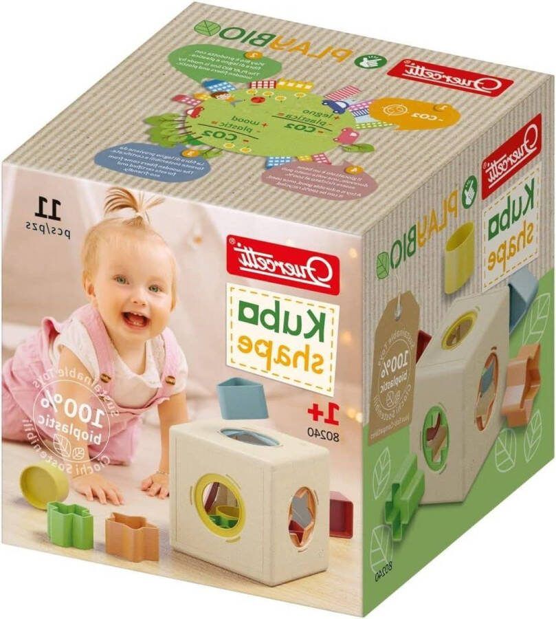 Vormenstoof Play Bio Kubo Shape educatief speelgoed voor kinderen vanaf 18 maanden
