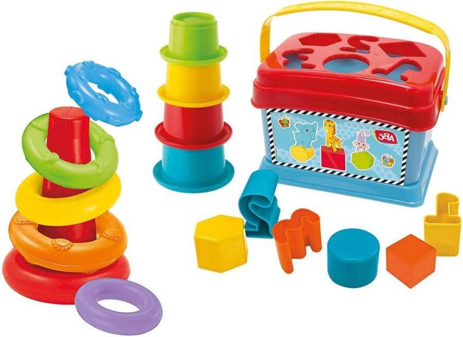 Vormenstoof Ringpyramide en Stapelbeker voor ABC Babyspeelset vanaf 1 jaar