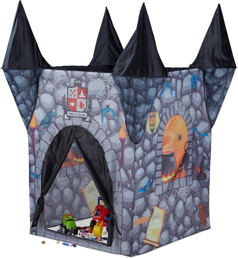 Vouwbare speeltent voor kinderen vanaf 3 jaar Grijs 132 x 110 x 110 cm Jongens & meisjes