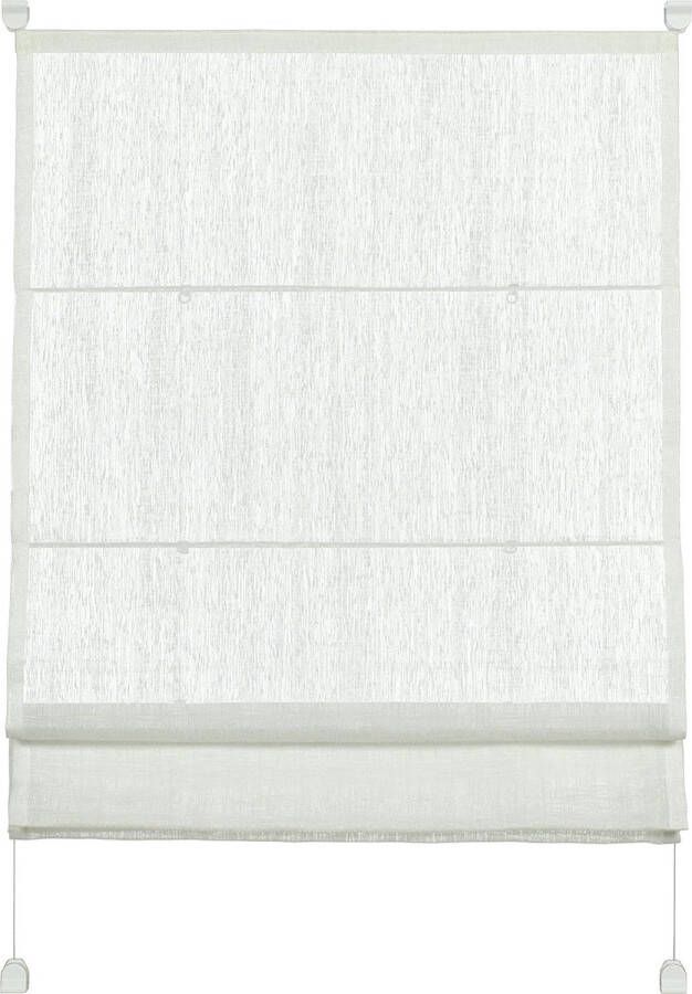 Vouwgordijn zonder boren om vast te klemmen vouwgordijn transparant alle montageonderdelen inbegrepen 2 bedieningsrails wit 50 x 140 cm (B x H)