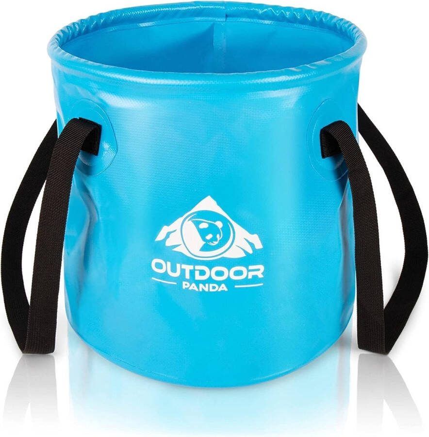 Vouwkom 15 l opvouwbare campingspoelbak opvouwbare emmer van zeildoek plastic kom groot rond blauw