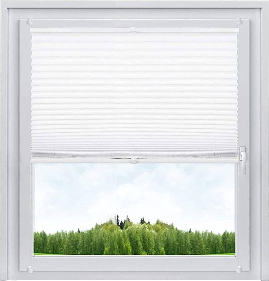 Vouwrolgordijn kan zonder boren worden bevestigd ondoorzichtig privacyscherm verduistering zonwering voor ramen en deuren