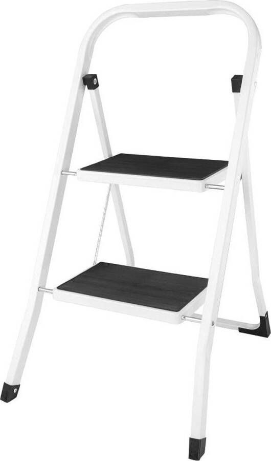 Vouwstapkruk Heavy Duty 2 Loopvlak Staal Opvouwbare Ladder 900X470X30mm