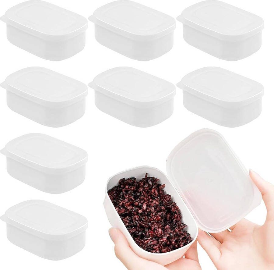 Vriesdozenset 8 stuks tupperdozen klein plastic BPA-vrij vershouddozen met deksel broodtrommel meal prep dozen voor magnetron vaatwasser vriezer
