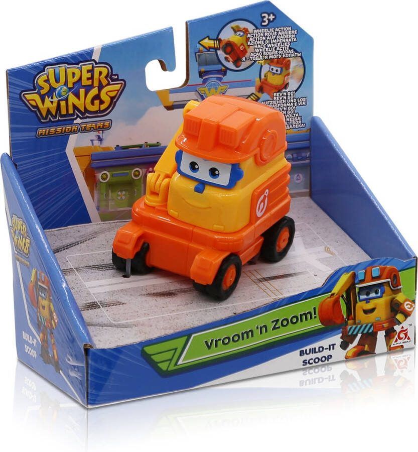 Vroom 'n Zoom Scoop Superwings speelfiguur ca 9 cm