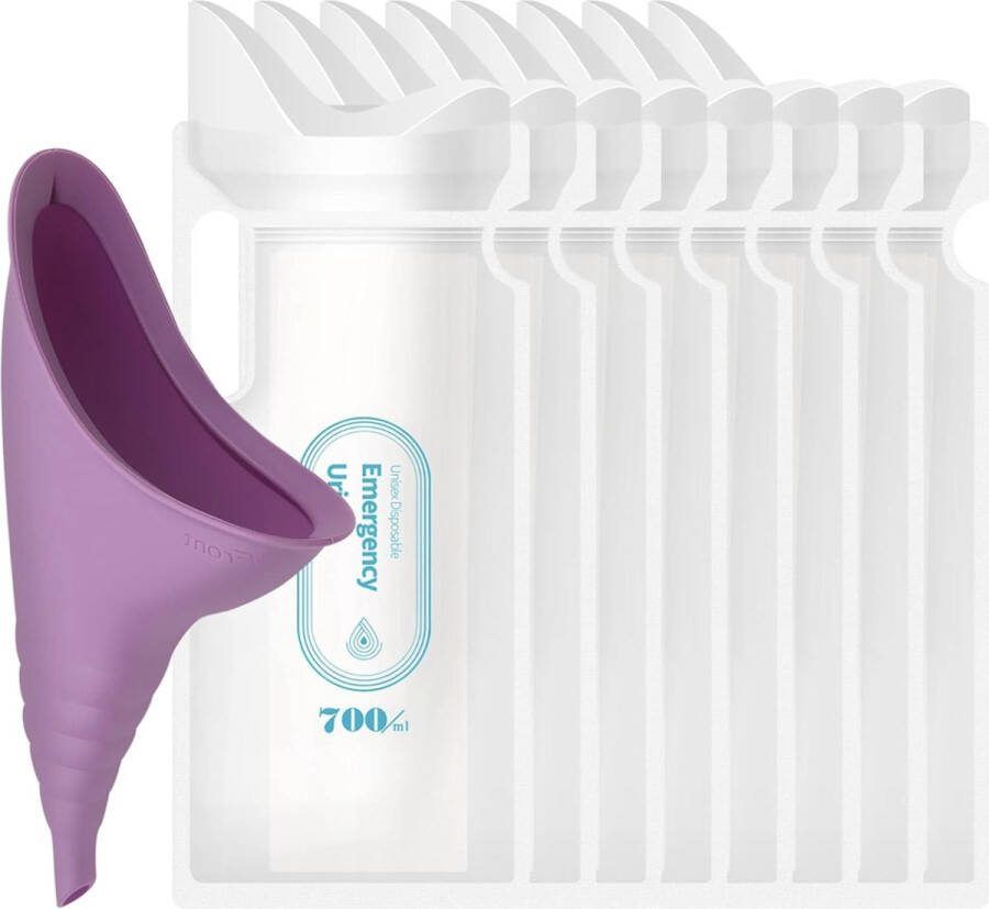 Vrouwelijk urineerapparaat wegwerpzakken en urinetrechter voor kamperen noodreizen plassen zakken en urinetrechter campingtoilet voor zwangere vrouwen