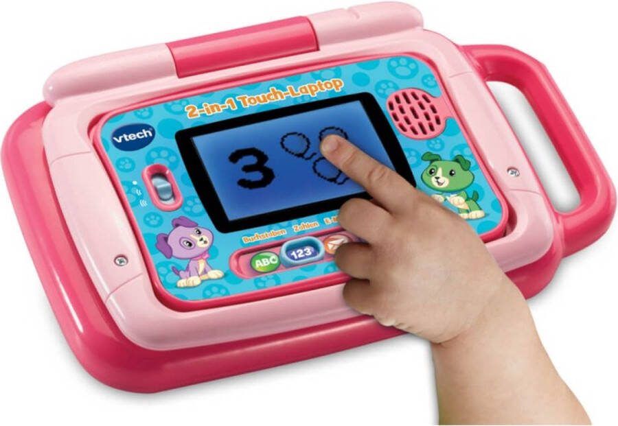 VTech 80-600954 2-in-1 Touch-Laptop Roze Laptop en Tablet in één! Duitse Versie