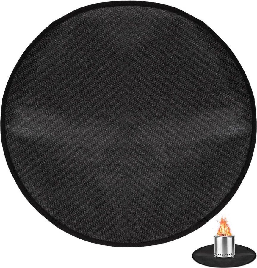 Vuurkorf 508cm Vuurplaatsmat Rond Solo-Kachel Vuurvaste Grillbeschermende Mat Buitenbarbecue Grills Wasbaar 3-Laags
