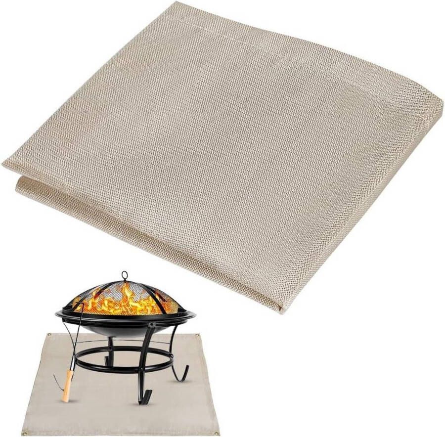 Vuurvaste onderlegger 93 x 80 cm Grillmat vloerbescherming Brandbeschermingsmat Vuurmat voor vuurschalen Vuurkorven Open haard Camping outdoor