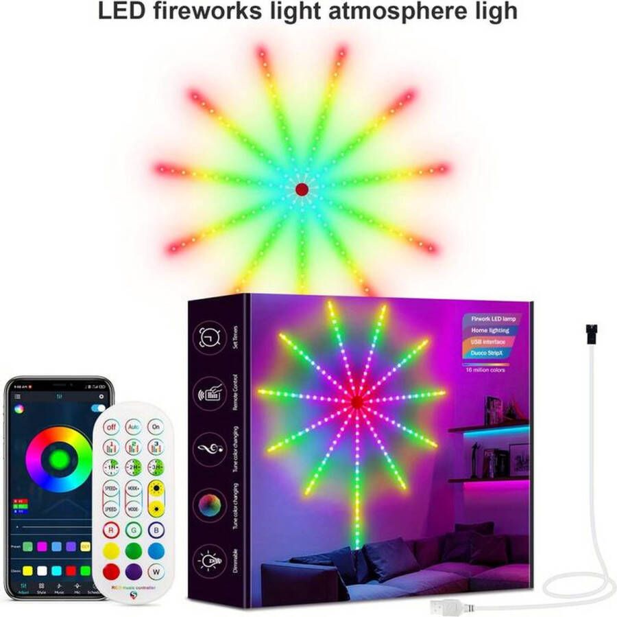 Vuurwerk LED Lamp Afstandsbediening & App Functie Decoratie Nieuwjaars Decoratie Verlichting