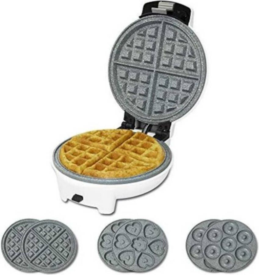Wafelijzer met Verwisselbare Platen Wafelijzer met Uitneembare Platen Wafelijzer 3-in-1 Wafelijzer Hartvorm Wafelijzer Hartjes
